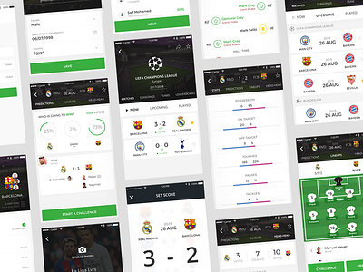 Beat'em - Football app app challenge design football footballers league match predict predictions team ui ux