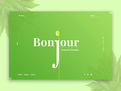 Bonjour brand concept creative design homepage minimal portfolio ui ux web