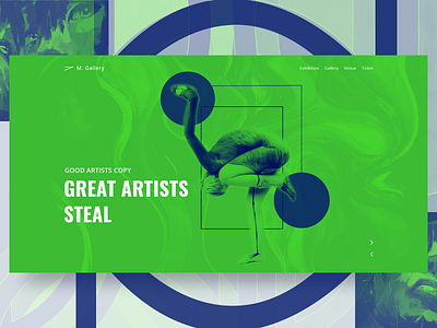 Art Gallery Landing Page -Modern Art Gallery art art gallery art studio artist artwork color combination contemporary art gallery landing page modern ui ux