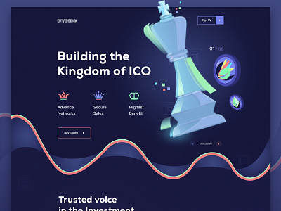 ICO Landing Page 2018 trends best design bitcoin blockchain blockchain game crypto exchange crypto trading crypto wallet cryptocurrency cryptocurrency investments dashboard ethereum ico illustration landing page new trend ui uxdesign webapplication website