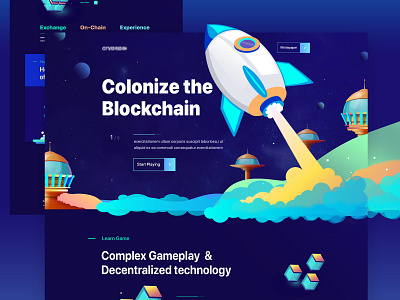 Crypto Game Landing Page 2019 trends best design bitcoin blockchain blockchain game crypto exchange crypto trading crypto wallet cryptocurrency ethereum gambling game ico illustration illustrator landing page new trend uitrends webapplication website