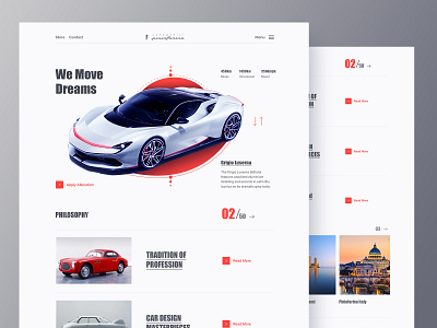 Automobile Company Website 3d automobiles automotive design bmw car booking car design car website clean ferrari industrial design landing page layout minimal pininfarina porsche product design rental sport ui ux design website