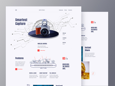 Intelligent Camera Assistant 3d artificial intelligence augmented reality camera assistant camera web canon clean dashboard design ecommerce event agency landing page layout minimal nikon photography product ui ux design web website