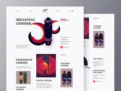 Skateboard Web Store by Zuairia for Awsmd on Dribbble