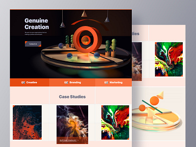 Agency Website_Creative Studio 3d agency landing page agency website bold branding agency clean consultancy design design studio ecommerce illustration layout marketing agency minimal product design saas website software company ui ux design web website