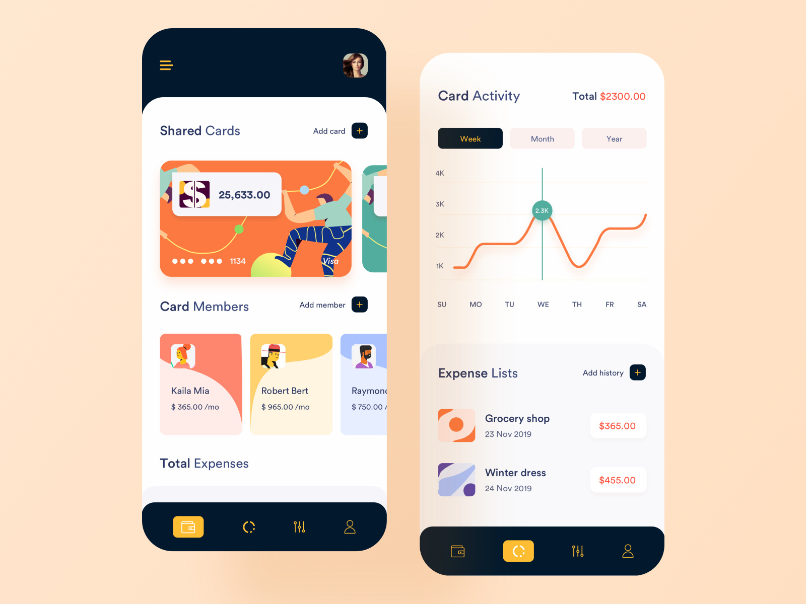Shared Credit Card by Zuairia on Dribbble