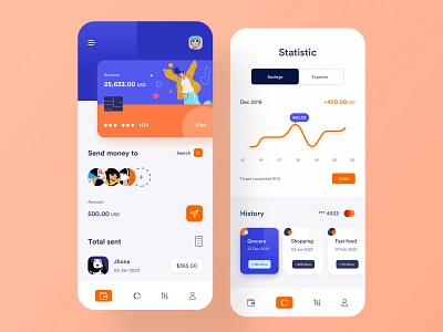 Banking App UI banking banking app card clean credit card debit card design finance app fintech investment ios minimal mobile app design money app payment product design savings transaction ui ux wallet app