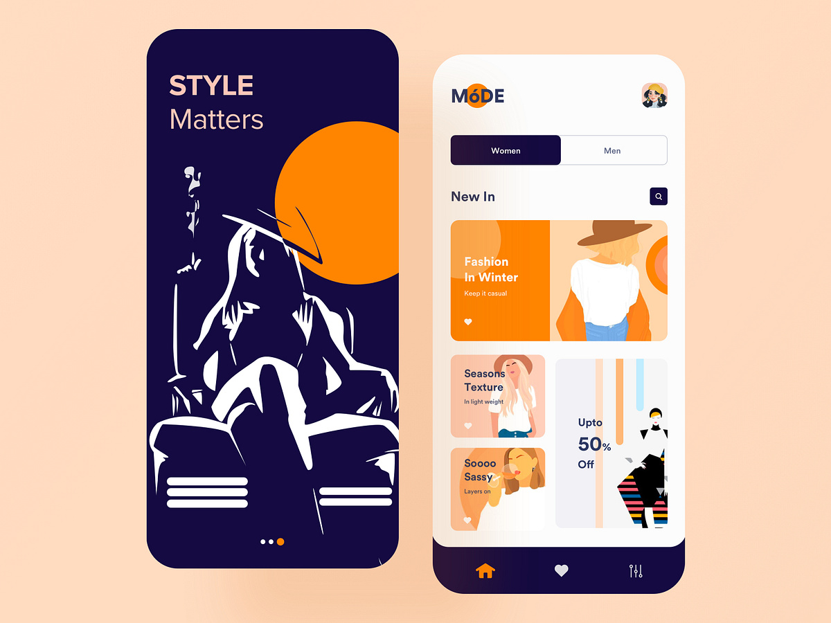 Fashion App designs, themes, templates and downloadable graphic