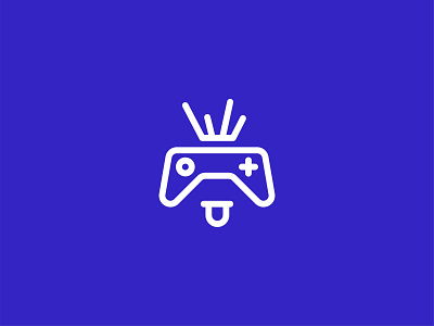 Gamer King design flat game king logo simple vector