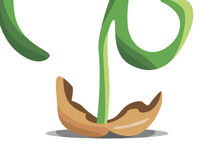 Major Growth bean design green logo growth natural