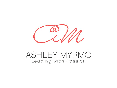 Ashley Myrmo design logo love passion red simple