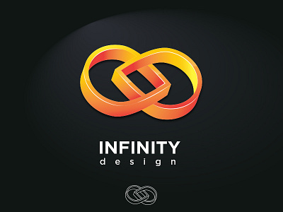 Infinity 3d branding bright bright color combinations colours design infinity logo