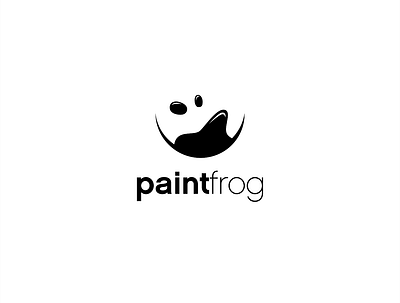 paint frog black brand design design frog logo paint simple vector