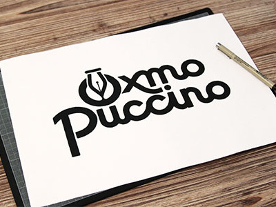 OXMO PUCCINO official logo handwritten logo type
