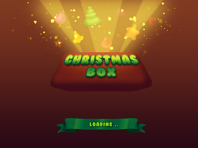 Loading screen for Christmas game 2d casual game christmas digital art game art loading logo match 3 mobile game ui