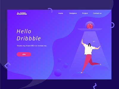 Hello Dribbble dribbble first hello shot ui