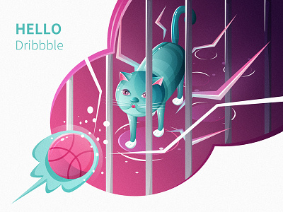 Hello Dribbble design dribbble illustration