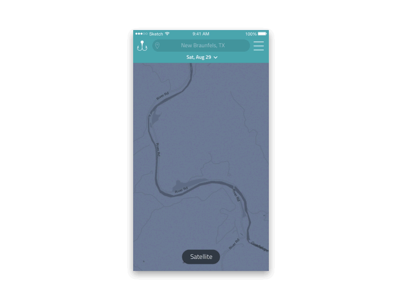 Fishing App fishing interaction ios map pin