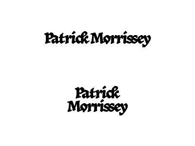 Patrick Morrissey Logo Type logo type vanity