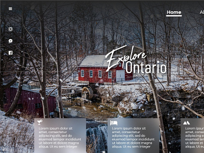 Explore Ontario Website Mockup in Adobe XD