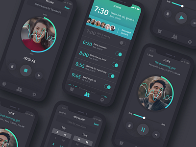 Smart Alarm App alarm app ideasoft mobile sketch social ui