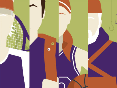 New Lifestyle Illustration Series basketball design fisher illustration people portrait tennis