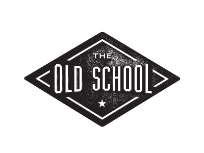 The Old School Logo black logo masculine old school strong white