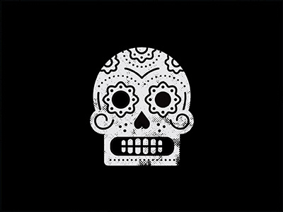 Happy Halloween black day of the dead grunge halloween skull white