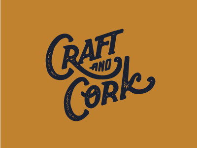 Craft and Cork beer custom festival grunge logo texture type wine