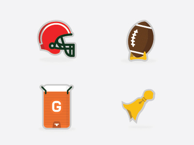 Football Icons app cooler design flag flat football helmet icons sports ui