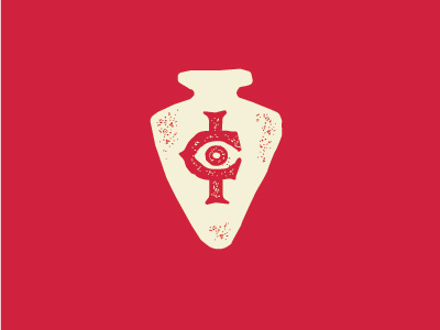 I.C.O. Icon aged american apparel arrow grunge head indian logo monogram native red