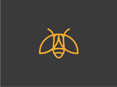 Unused Bug Mark bee bug firefly flat fly icon insect line yellow