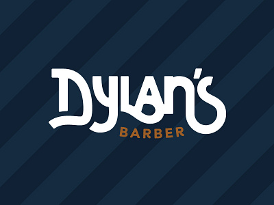 Dylan's Barber barber barbershop classic pattern stripes type typography