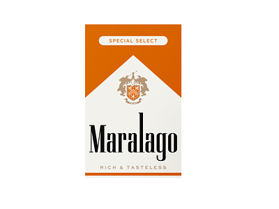 Burnt Orange advertising brand mashup branding cigarettes humor logo mar a lago marlboro parody smoking