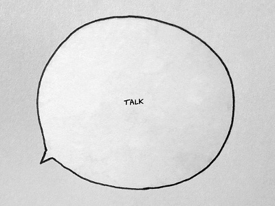 Small Talk drawing ink pen sketch speech bubble