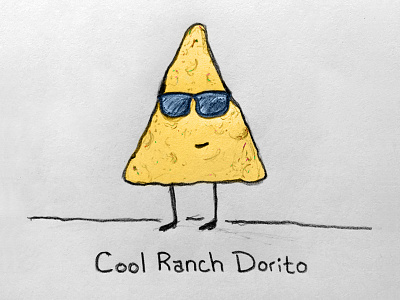 Cool Ranch Dorito cool ranch dorito funny illustration paper pencil pun sketch snack