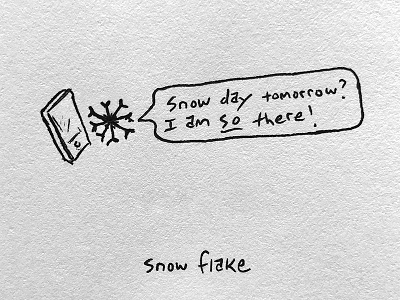 Snow Flake comic drawing flake illustration pen pun sketch snow snowflake