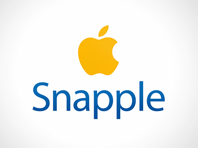 Snapple apple brand mashup branding design logos parody snapple