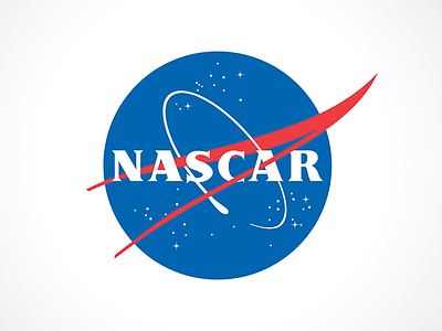 Zoom Zoom brand mashup design logo nasa nascar parody