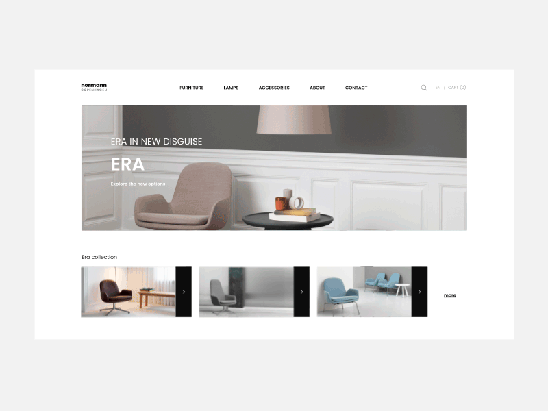 Minimal Store animation e commerce store ui ux web webpage website