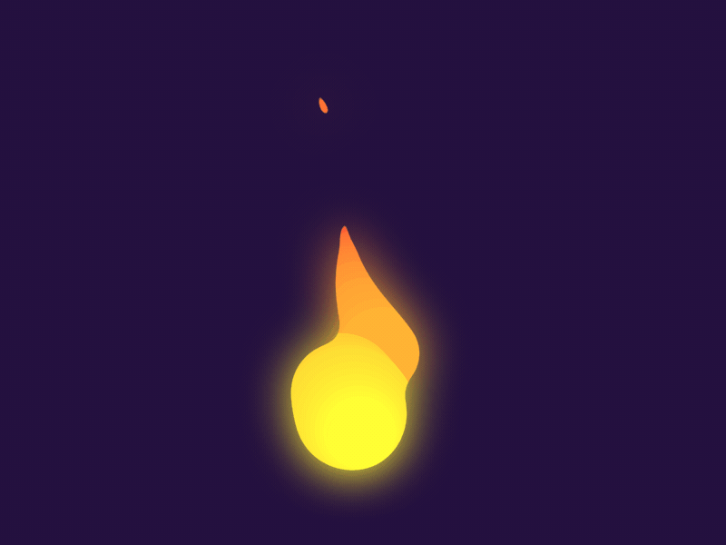 2D_Flames after effects animation effect fire flames gif illustration motion graphics orange purple
