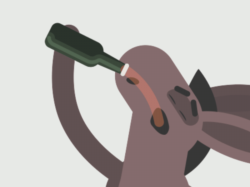 Character test for a recent project beer character animation donkey gif illustration wip