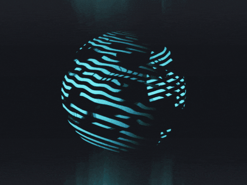 Planet abstract gif loop motion design retro