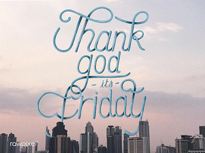 TGIF calligraphy graphic handwriting typography vector