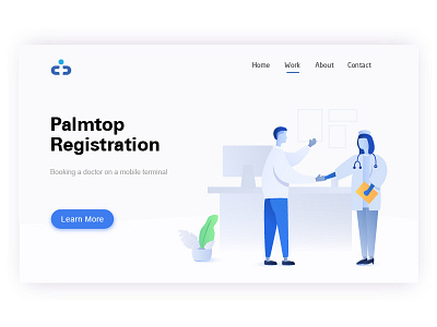 Palmtop Registration design flat illustrator medical people service treatment web