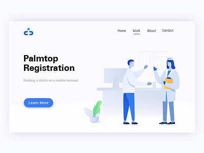 Palmtop Registration02 design flat illustrator medical people service treatment web