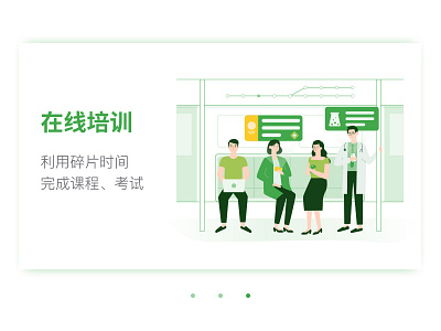 Online Training branding design flat green illustrator medical people service ui