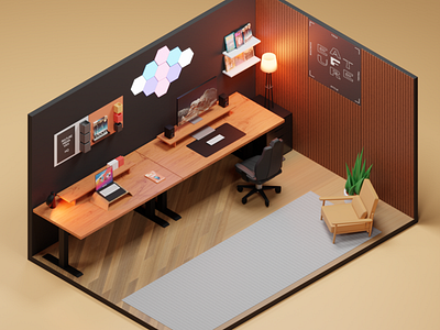 Justin Tse Studio Space 3d animation blender branding cinema 4d design interior design motion graphics