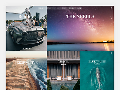 Travel Site Magazine/Blog Content Layout