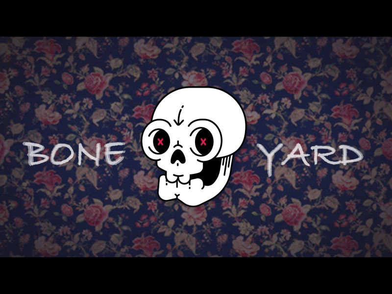Bone Yard Skullboy animation brooklyn gif halloween motion nyc sampson skeleton skull visuals